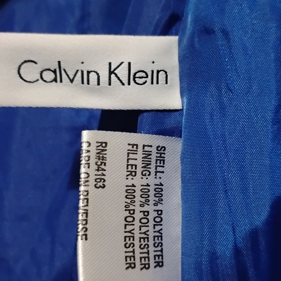 Calvin Klein Quilted Vest Blue Hand Warmer Style Pockets Sz XS - Picture 11 of 13